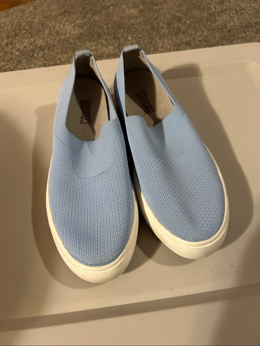 Cougar Light Blue Slip-On Flats